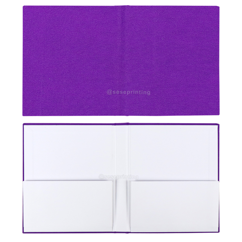 Custom Linen Fabric Cover A4 Presentation Folder with Pockets