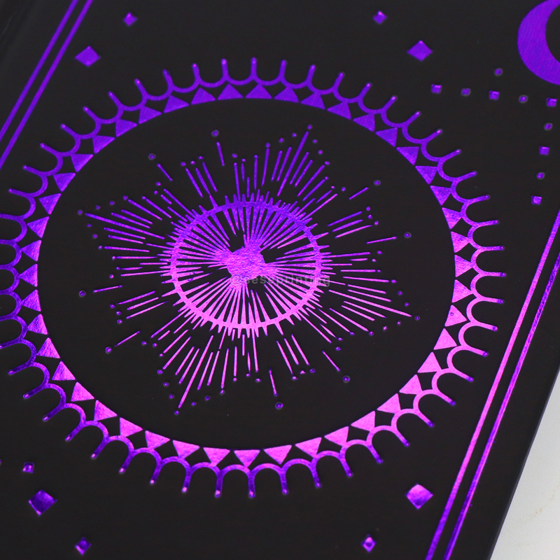 Purple Foil Stamping Cover Sprayed Edges Hardcover Book Printing