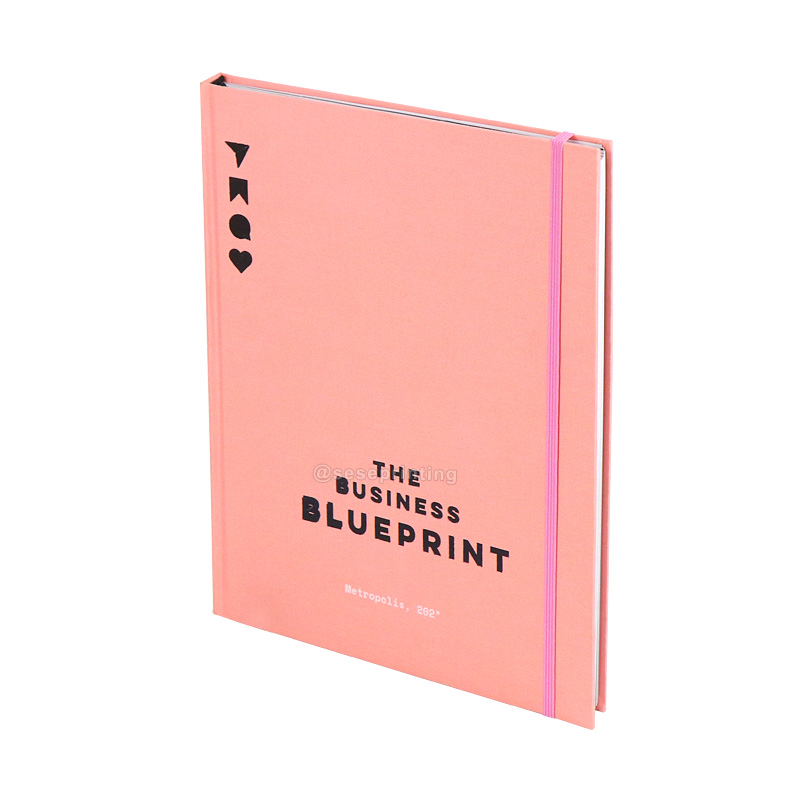 Custom Linen Journal Notebook Printing Business Blueprint Planner