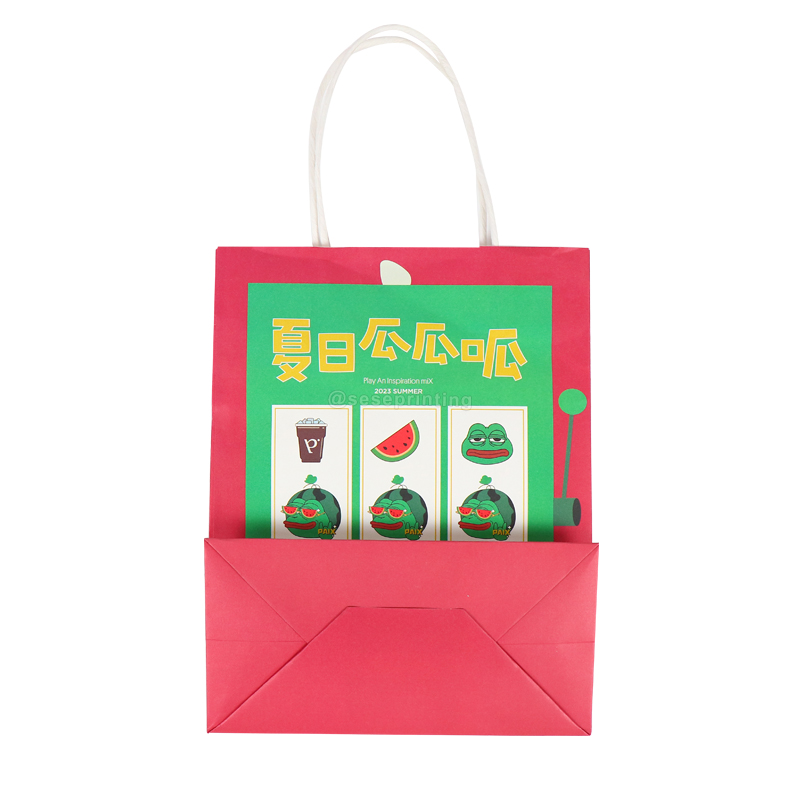 Recyclable Paper Bag With Own Logo Printing Custom Shopping Bag