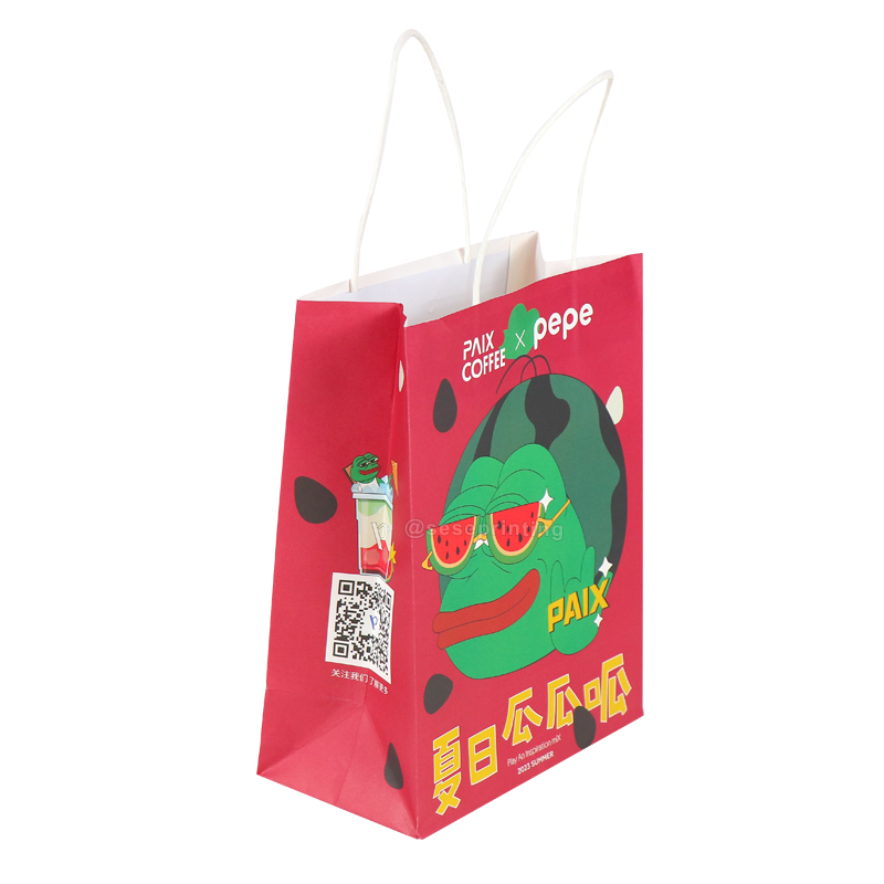 Recyclable Paper Bag With Own Logo Printing Custom Shopping Bag