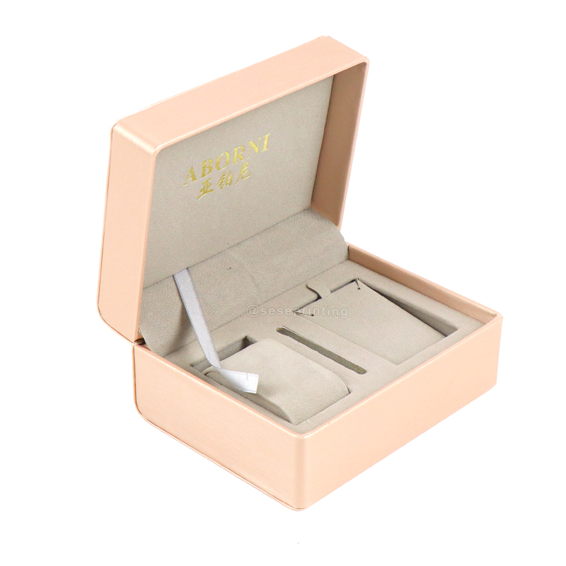 High End Flip Top Pink Magnetic Gift Box Jewelry Packaging Box