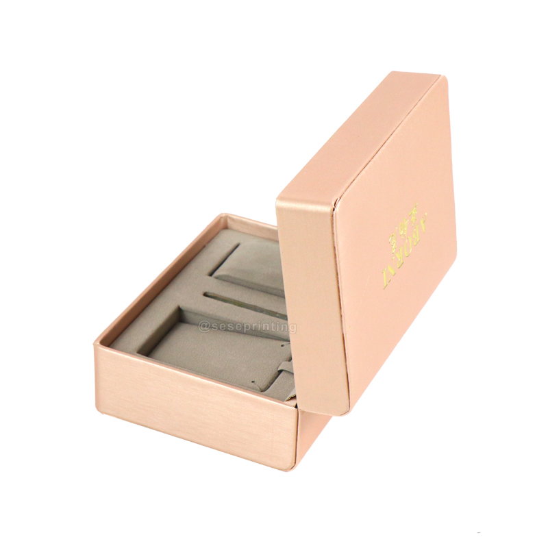 High End Flip Top Pink Magnetic Gift Box Jewelry Packaging Box