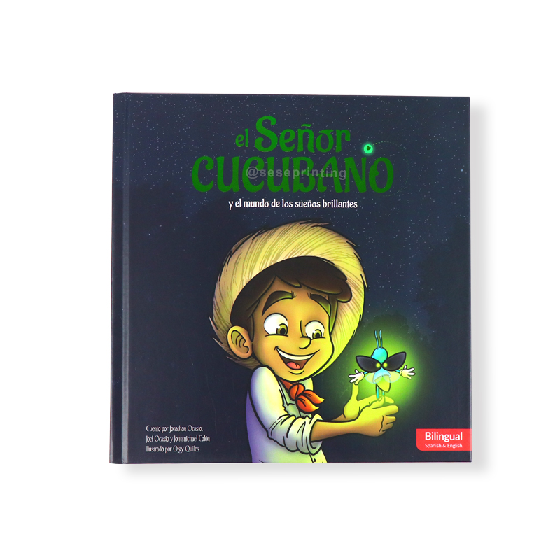 Custom Book Printing Green Foil Logo Hardcover Children Book