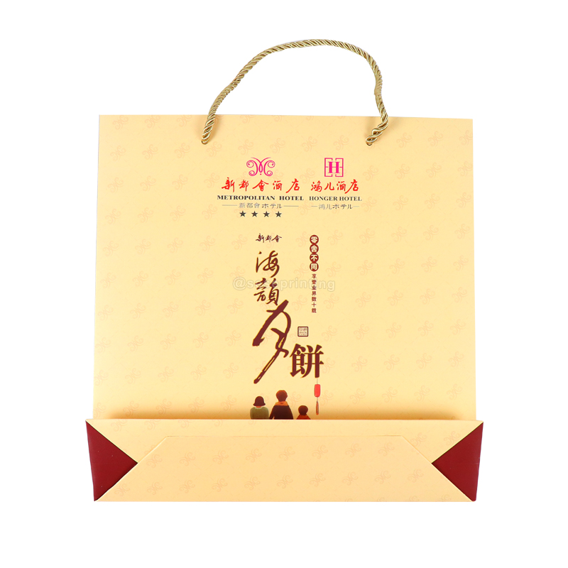 Custom Printing Gift Bags Recyclable Paper Carrying Packaging Bags