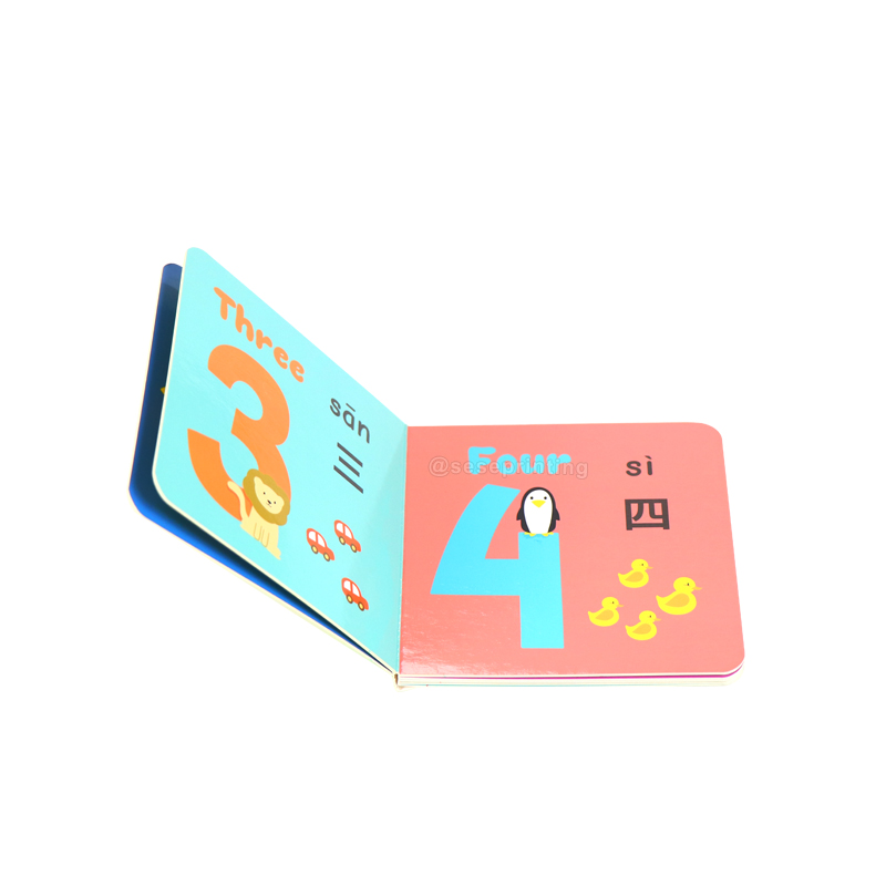 Children Cardboard Books Printing Kids Number Early Learning Book