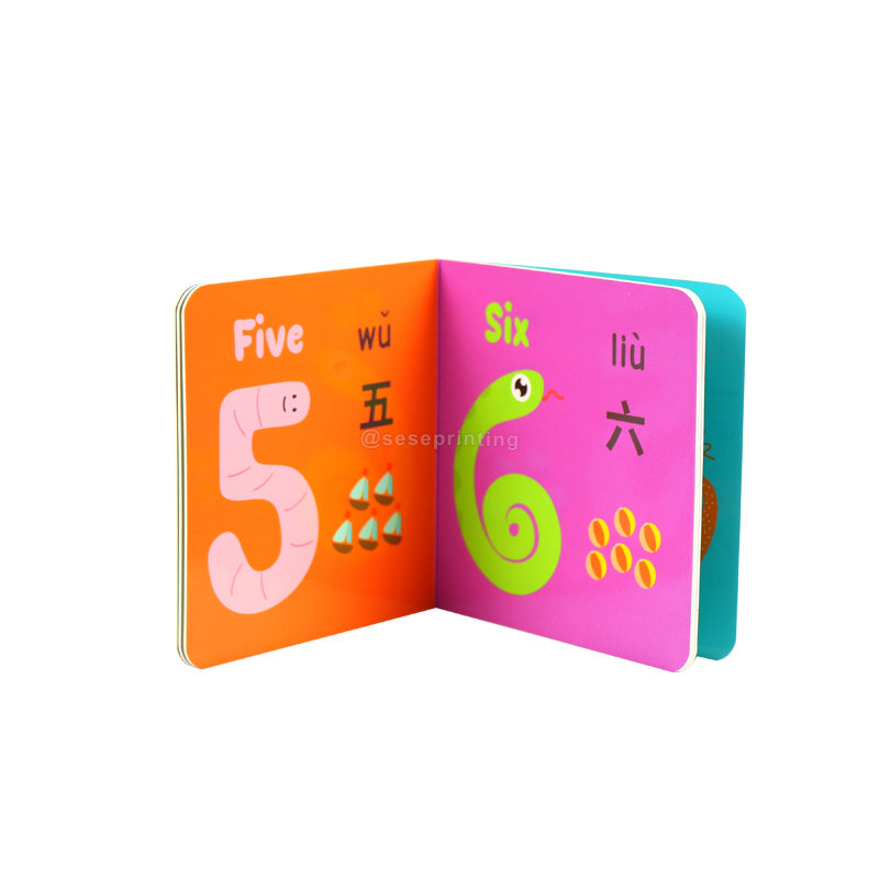 Children Cardboard Books Printing Kids Number Early Learning Book