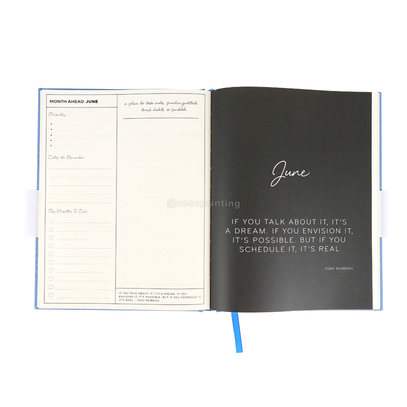 2024 Annual Weekly Planners Private Label Linen Journal Printing