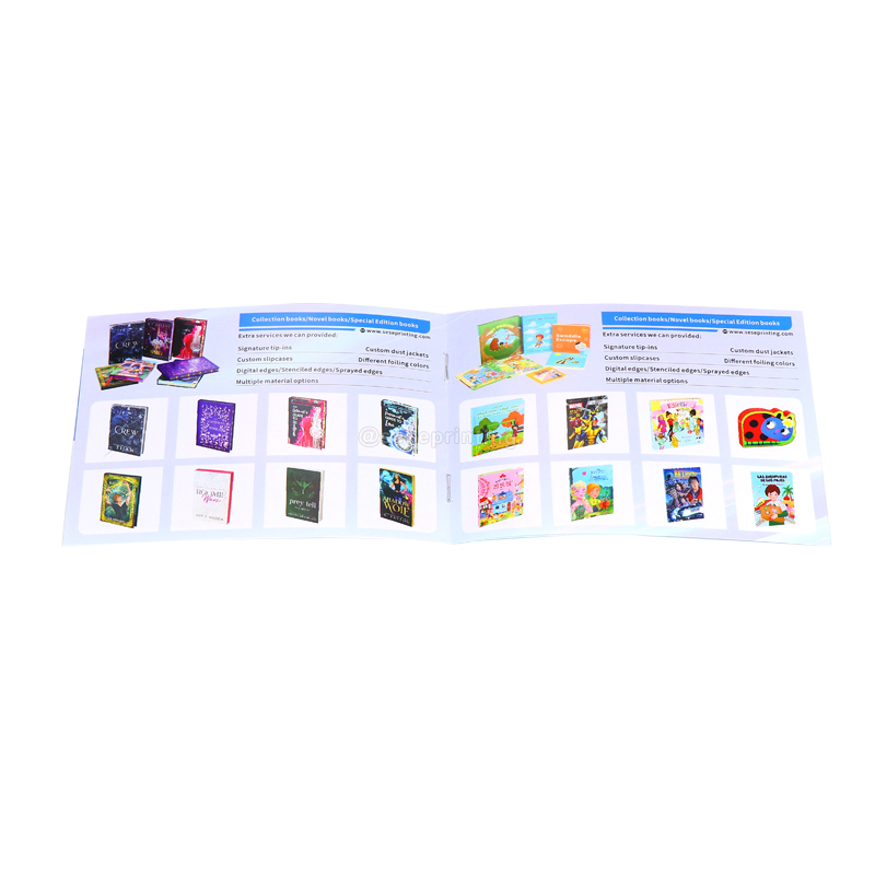 Custom Size Booklet Saddle Stitching Brochures Catalog Printing