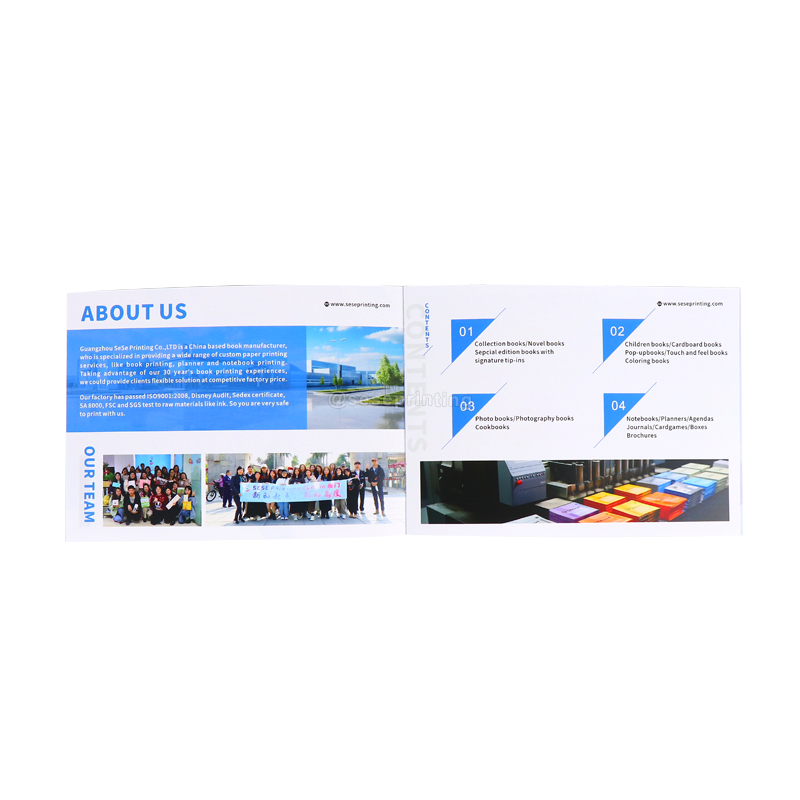 Custom Size Booklet Saddle Stitching Brochures Catalog Printing