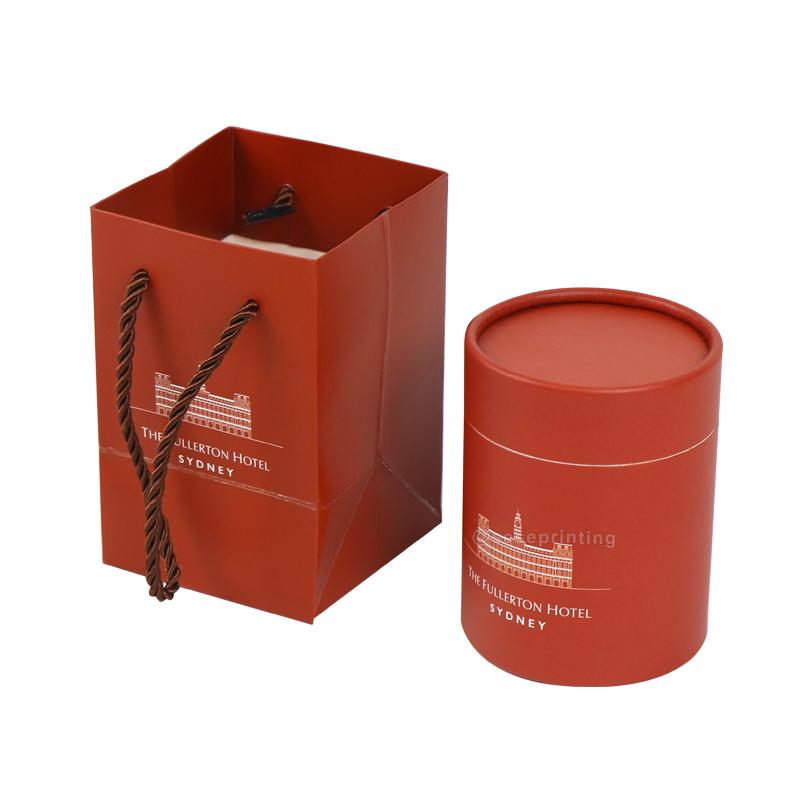 Custom Design Size Cylinder Box Round Tube Packaging with Bag