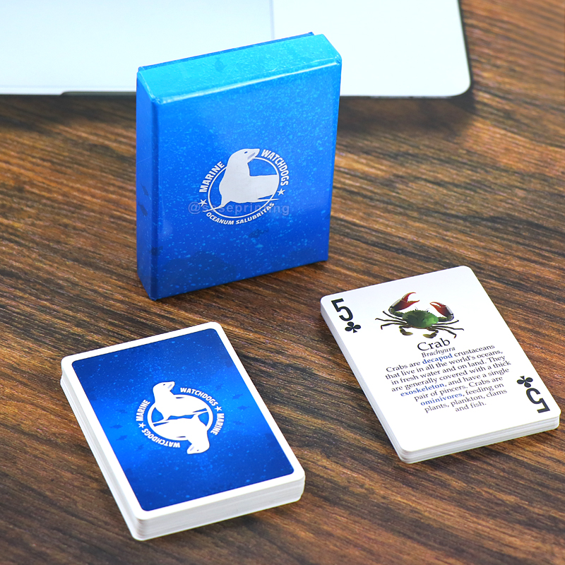 Custom Learning Flash Cards Printing Marine Cognitive Card Game