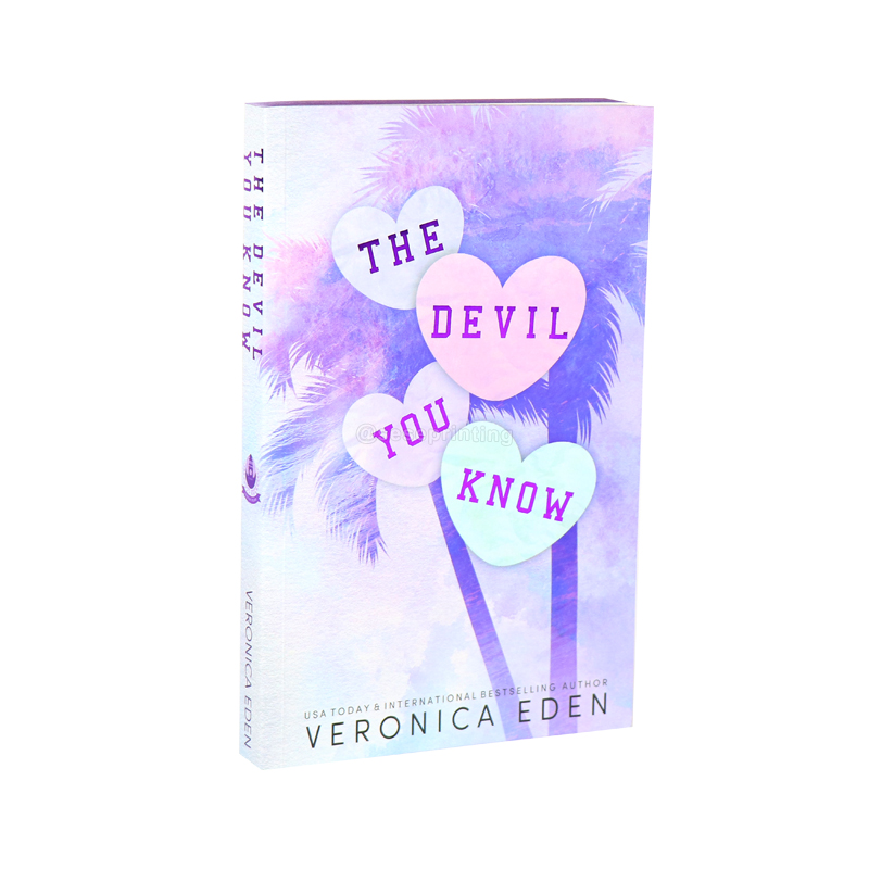 Purple Foiled Book Printing Paperback Sprayed Edges Book Publisher