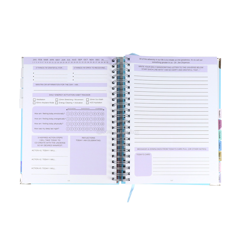 Custom Laser Logo Planner Printing Self Care Affirmation Journal