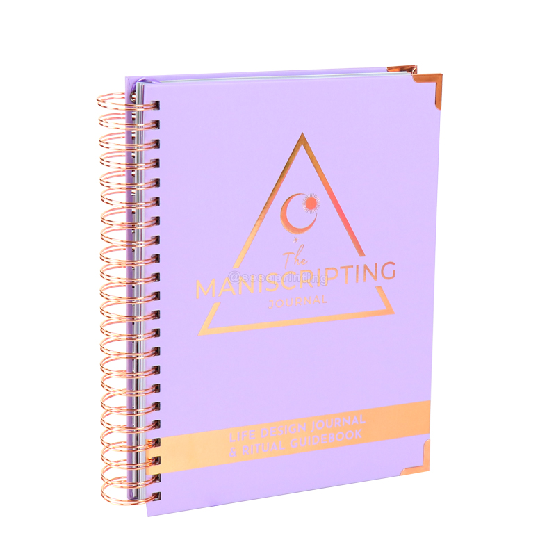 Custom Gold Spiral Planner Personalized Design Journal Notebook