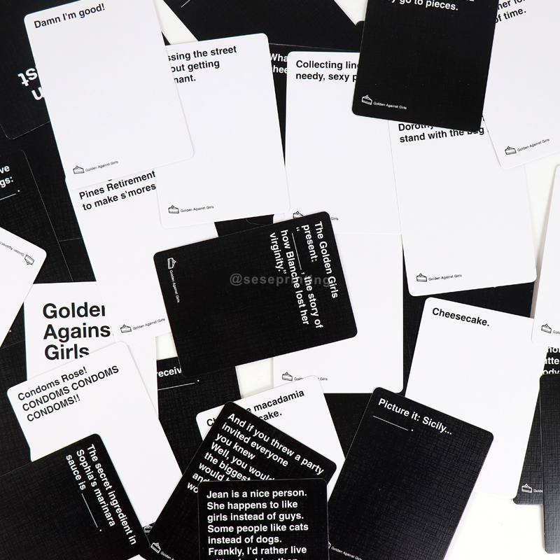 Print 180 Golden Girls Cards Against Humanity Expansion Card Game