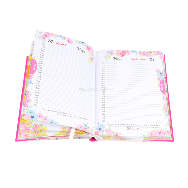 Notebook Printing Daily Journal Custom Yearly Agenda 2024 Diary