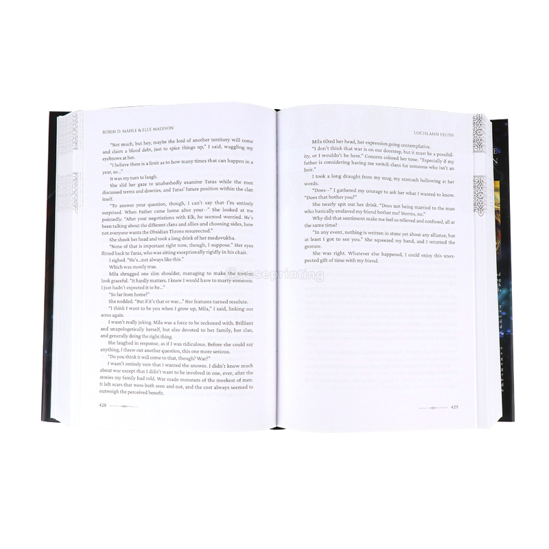 Self-Publishing Novel Printing Hardcover Book with Dust Jacket