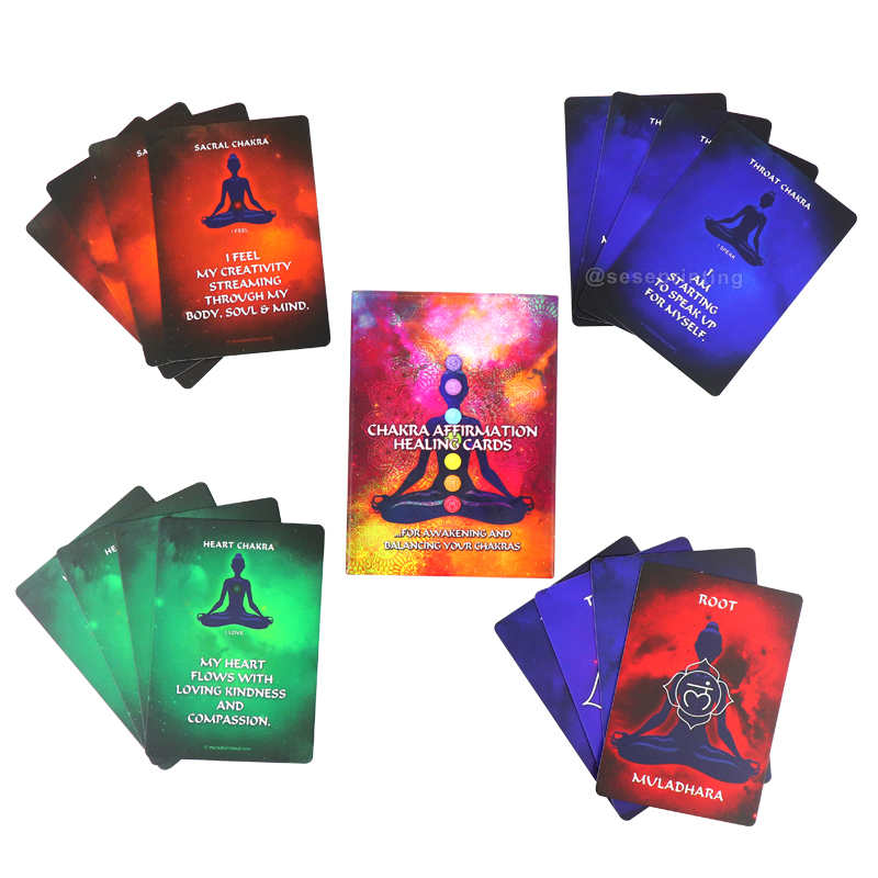 Affirmation Healing Cards for Awakening and Balancing Your Chakra