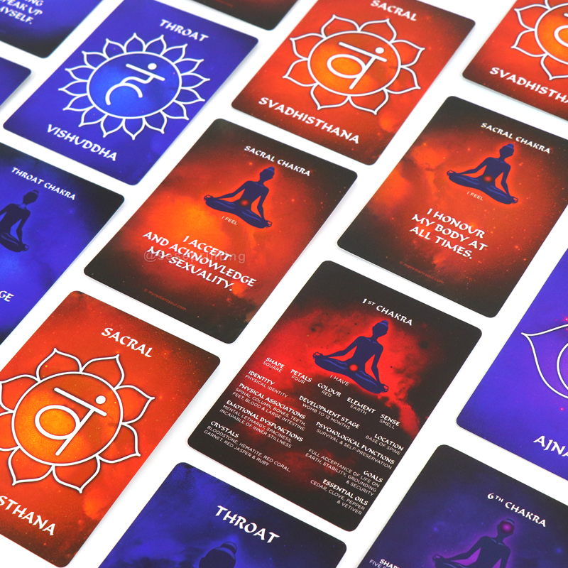 Affirmation Healing Cards for Awakening and Balancing Your Chakra