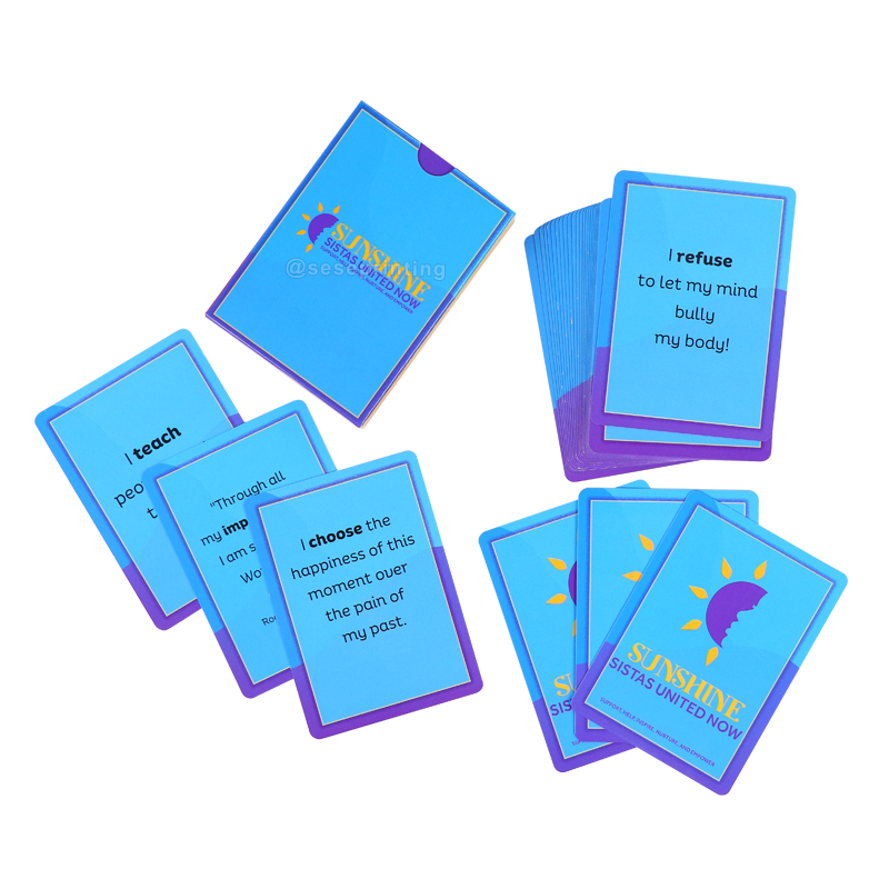 Life Quotes Encouragement Card Game Printing Affirmation Cards