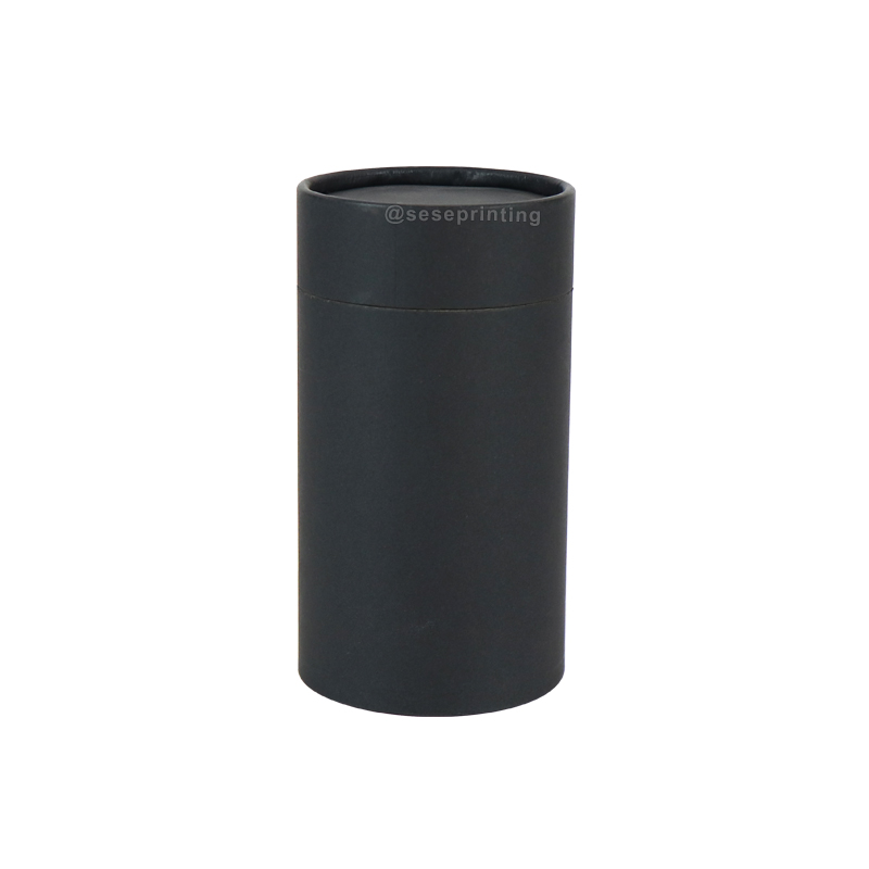 Custom Black Round Box Printing Paper Candle Tube Packaging Box