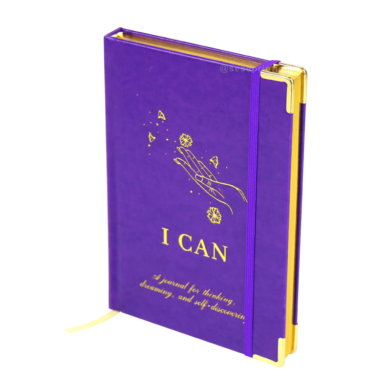 Leather Planner Printed Custom Journal Notebook with Gold Edge
