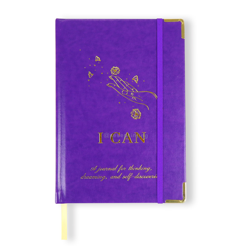 Leather Planner Printed Custom Journal Notebook with Gold Edge