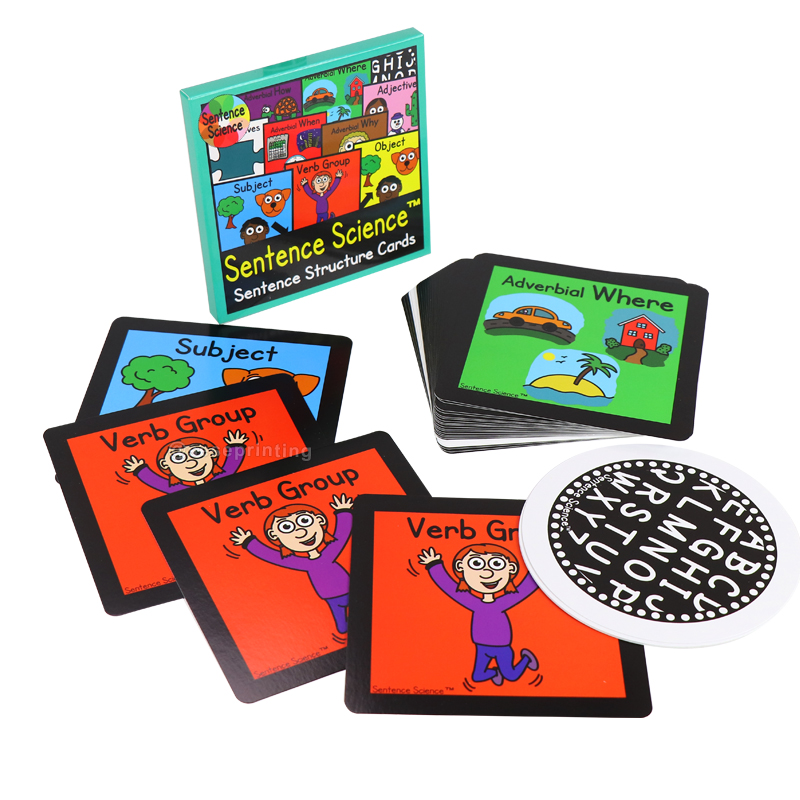 Kids Educational Learning Sentence Structure Flashcards Printing