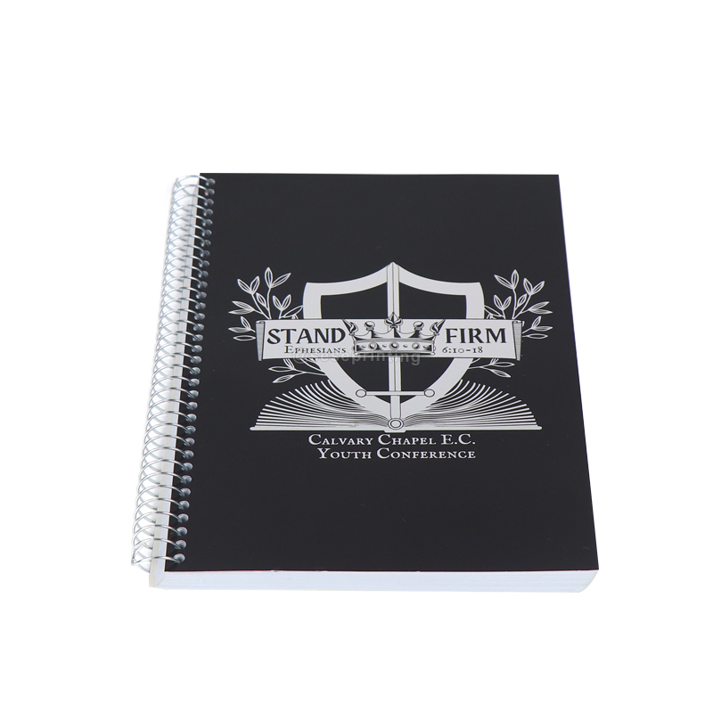 Custom Silver Foil Logo Planner Printing Spiral Paperback Journal