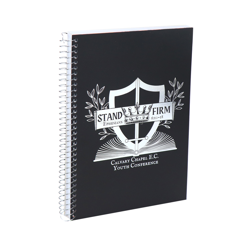 Custom Silver Foil Logo Planner Printing Spiral Paperback Journal