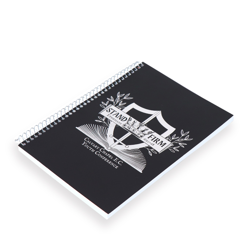 Custom Silver Foil Logo Planner Printing Spiral Paperback Journal