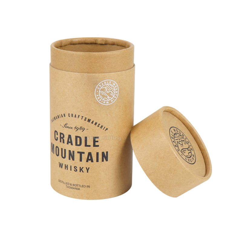 Printing Empty Kraft Paper Tube Packaging Box for Candles