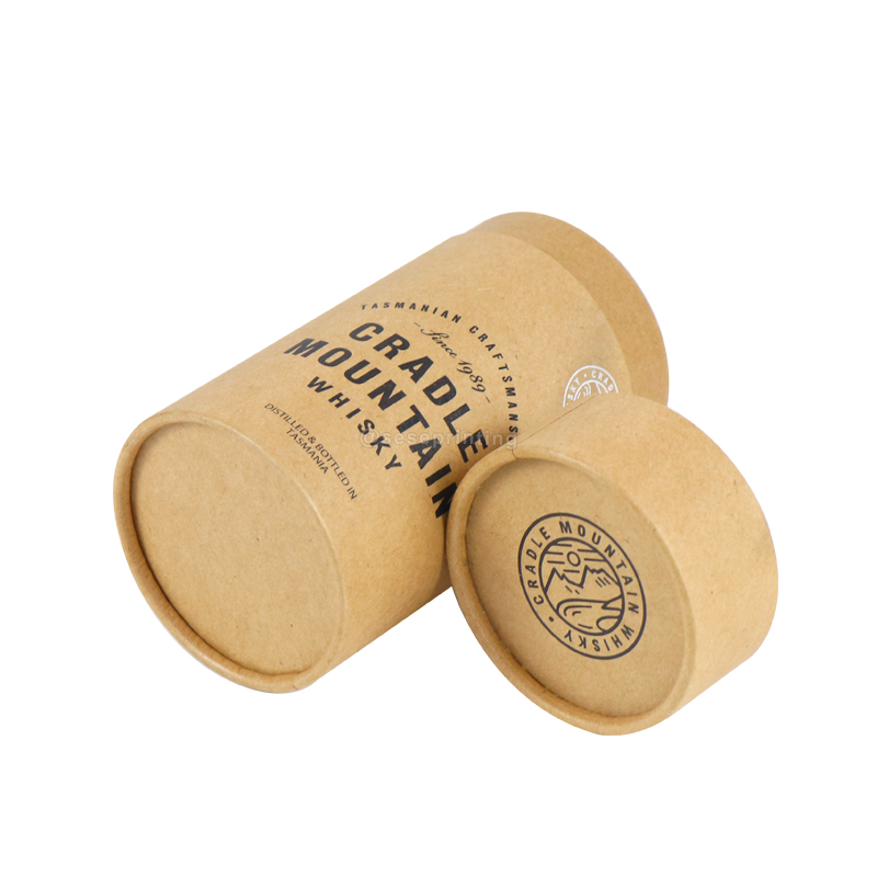 Printing Empty Kraft Paper Tube Packaging Box for Candles