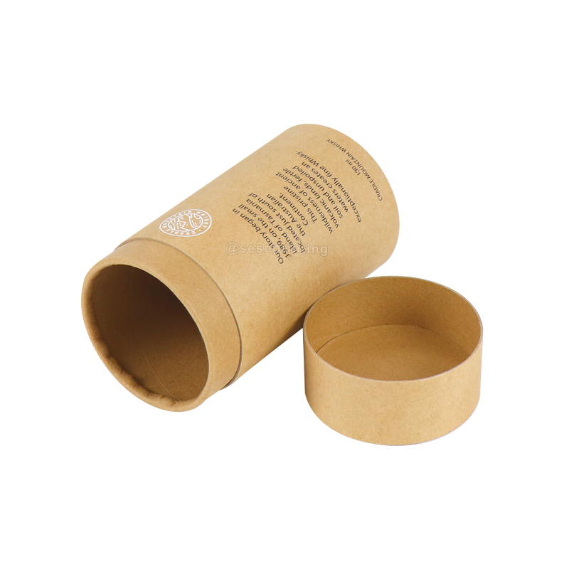 Printing Empty Kraft Paper Tube Packaging Box for Candles