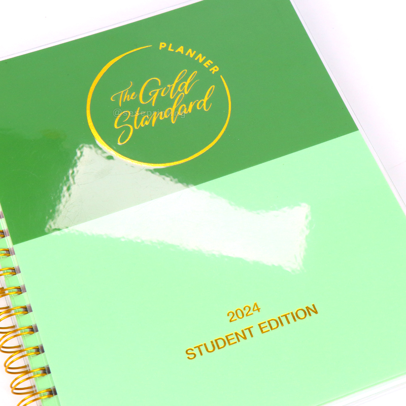 PVC Cover Journal Printed Spiral Student Planner with Stickers