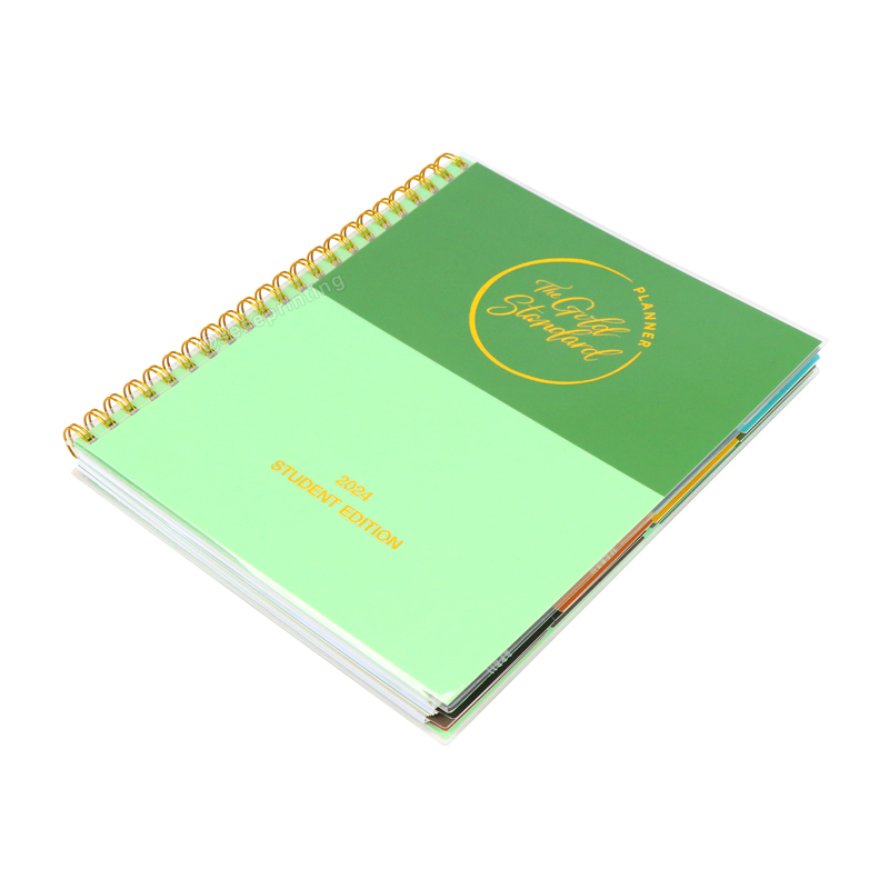 PVC Cover Journal Printed Spiral Student Planner with Stickers