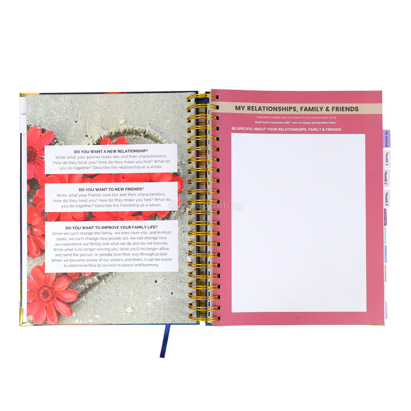 Create Manifestation Journal Custom Spiral Notebook Printing