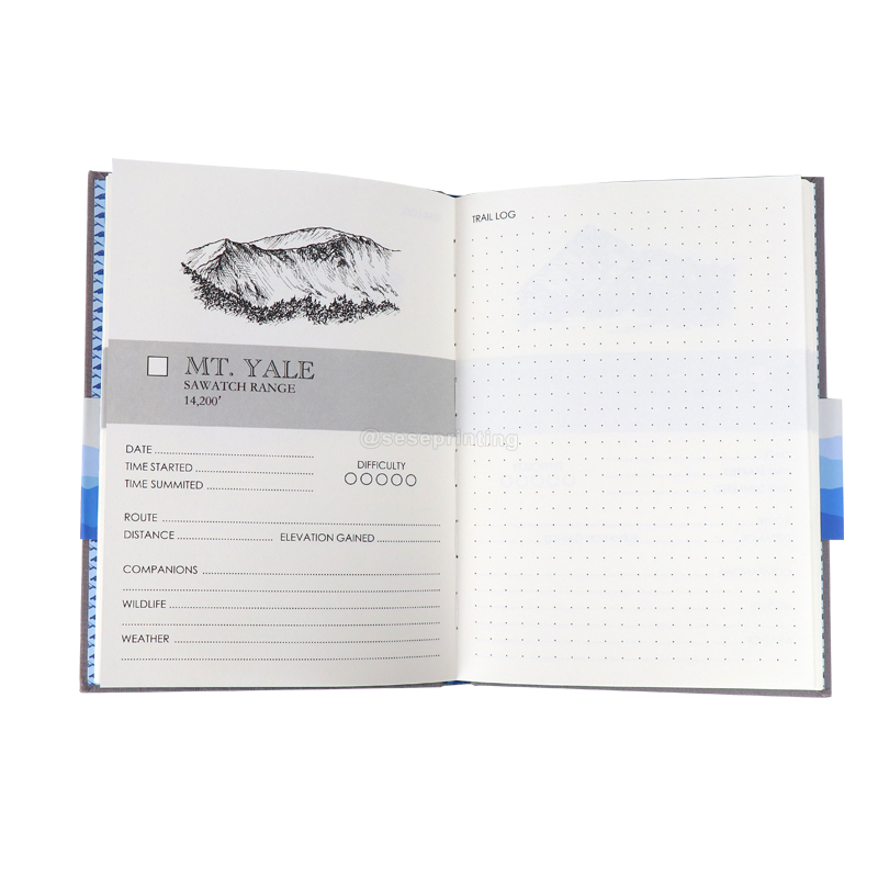 Custom Dotted Grid Pages A5 Classic Travel Diary Journal Printing