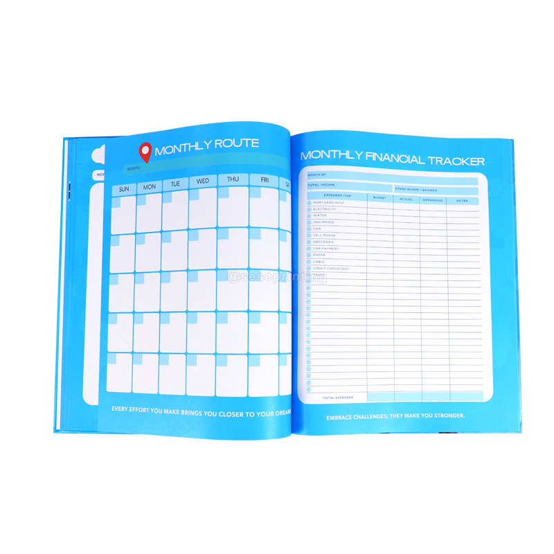 Custom Yearly Planner Printing Monthly Financial Tracker Journal