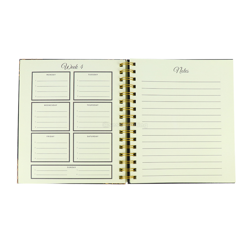 Printing Hardcover Spiral Journal Notebook Weekly Grateful Planner