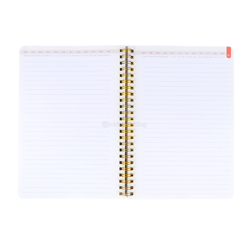 A5 Spiral Binding Softcover Notebook Printed Journals Manufacturer