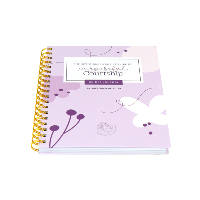 Custom Spiral Notebook Printing Women Courtship Guided Journal