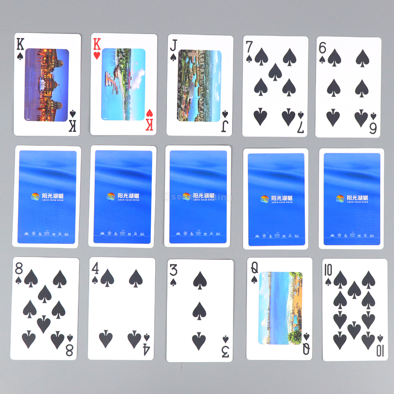 Custom Front and Back Printing PVC Waterproof Playing Card Poker