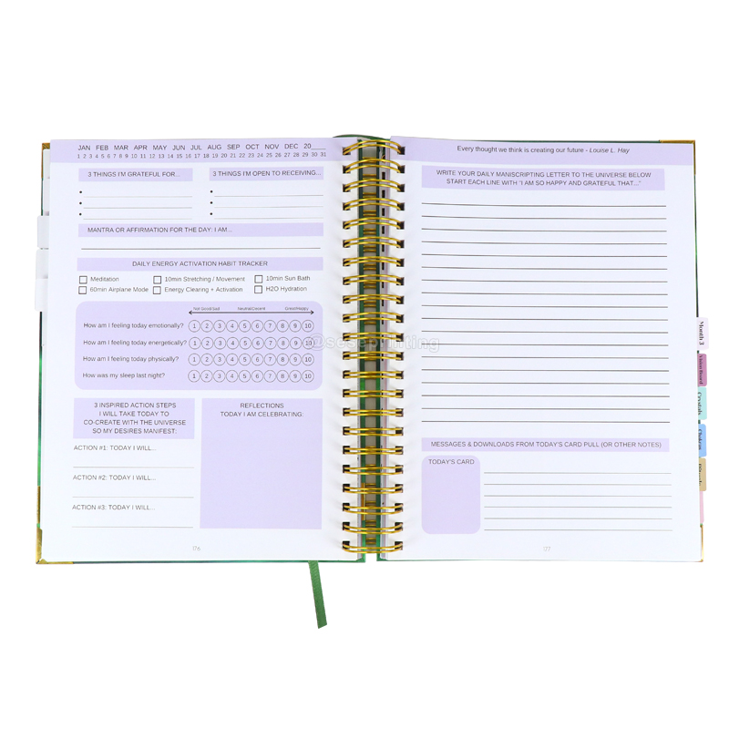 Custom Your Design Maniscripting Journal Spiral Notebook Printing