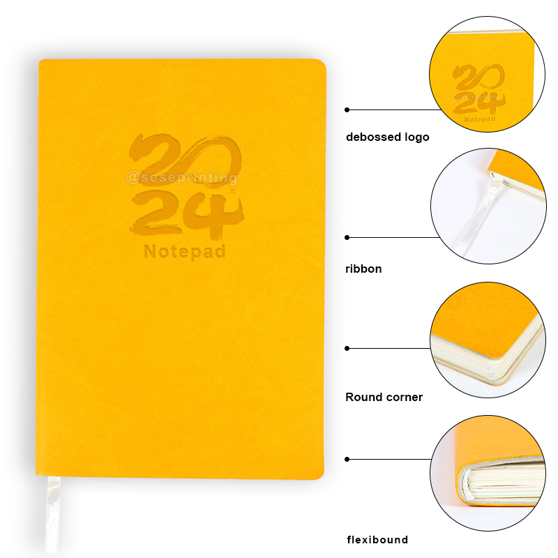 Custom Logo Notepad PU Leather Notebook Printing Journal Diary