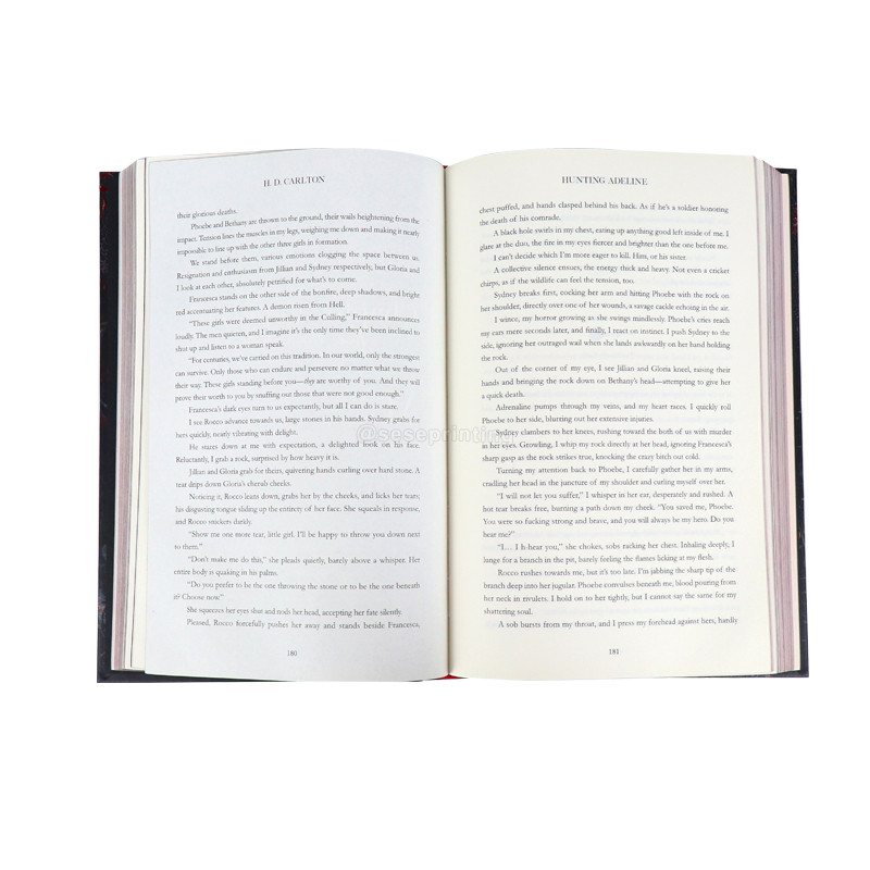 Embossed+Foiled Hardcover Novel Book Printing with Sprayed Edges