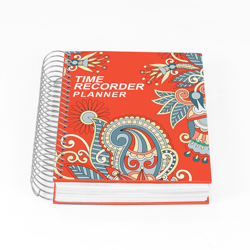 Luxury Time Recorded Planner Printing Spiral Notebook Journal