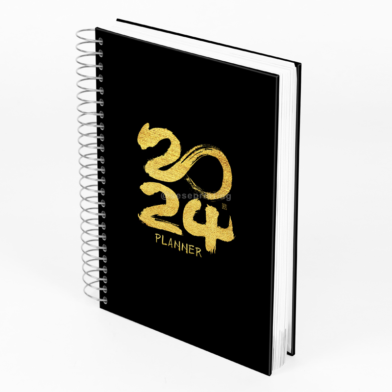 Custom 2024 Hardcover A5 Spiral Notebook Journal Printing Planner