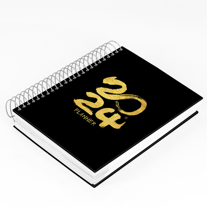 Custom 2024 Hardcover A5 Spiral Notebook Journal Printing Planner